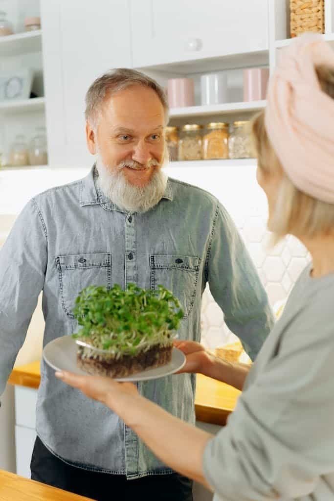 A Couple with Microgreens